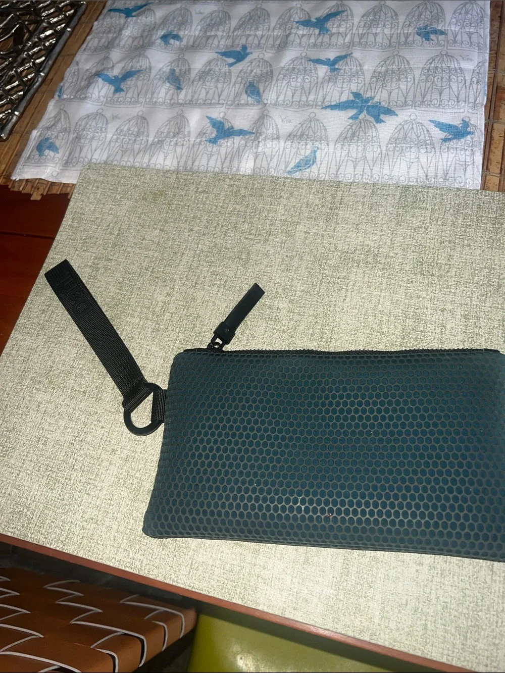 Daniela Lehavi (Dani) clutch with handle and zipper. Forest green. Brand new.